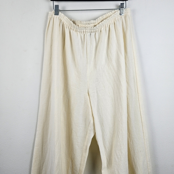 Soft Surroundings Cream Wide Leg Pants - Picture 3 of 5